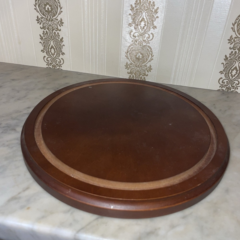 Footed Wooden Base for Glass Cloche Dome Bell Jar Candle Display 6" Inside Ring